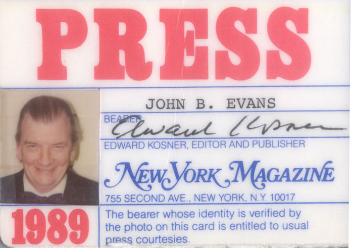 New York Magazine Press Pass